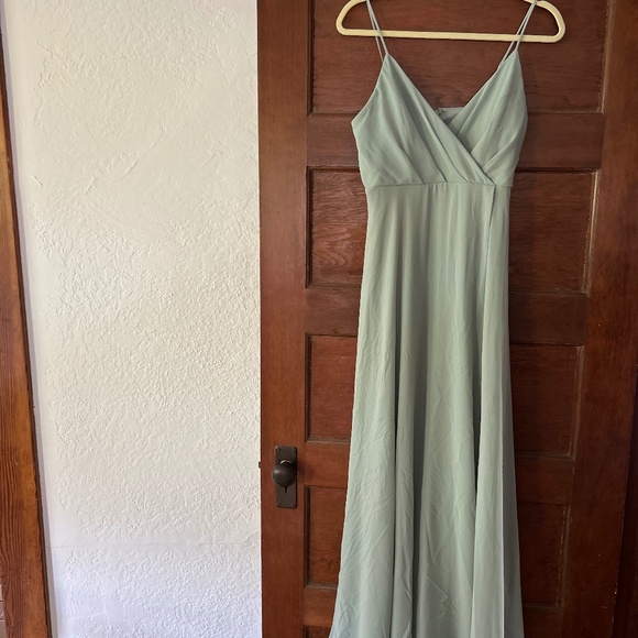 Birdy Grey Small Sage Chiffon Kaia Dress - Picture 1 of 5